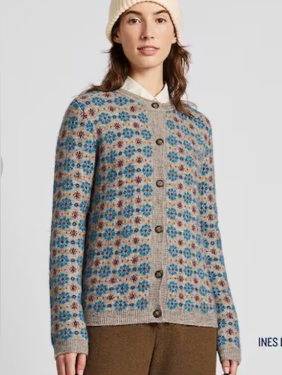 Uniqlo Sweaters - Uniqlo Ines de la Fressange Fair Isle Cardigan Sweater Wool Alpaca XL Multi